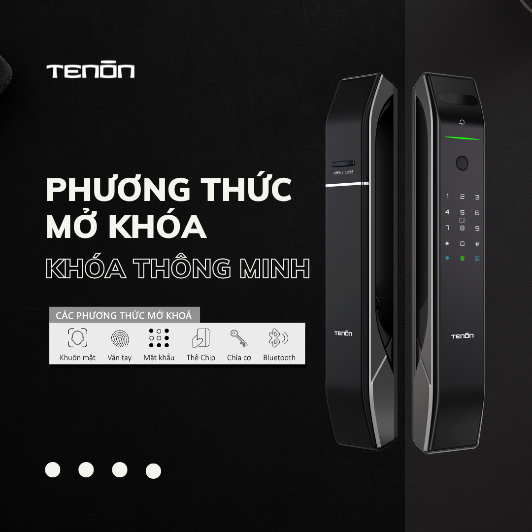 (Khóa thông minh TENON A7x được mở bằng nhiều phương thức)